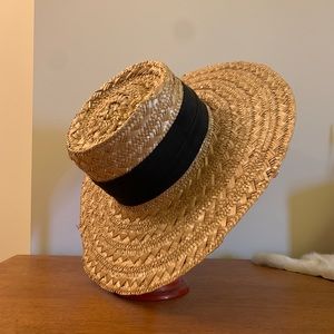 Eric Javits straw hat with black band